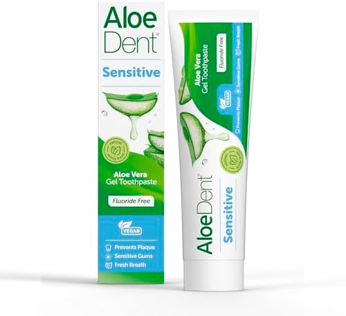 Aloe Dent Aloe Vera Sensitive Fluoride Free Toothpaste 100ml 6 PACK SUPER SAVER