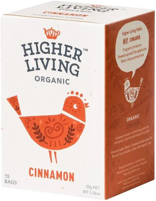 Higher Living Organic Cinnamon Tea 15 Bags (Pack of 2) **CLEARANCE**