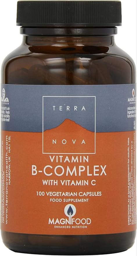 Terranova B-Complex with Vitamin C - 100 Vegetarian Capsules