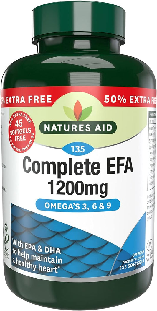 Natures Aid Complete EFA 1200mg 135 Softgels