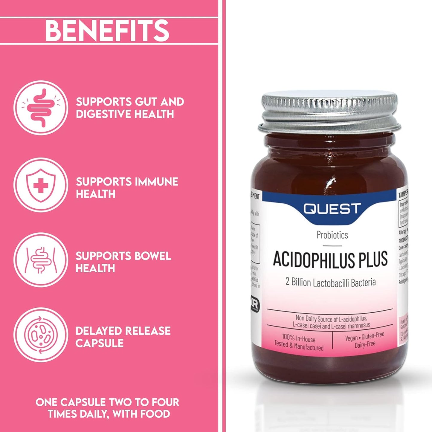 Quest Acidophilus Plus Probiotic 120 Capsules Clearance Exp: 31.12.2023