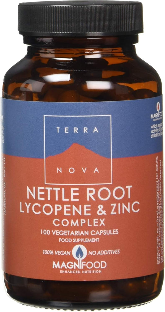 Terranova Nettle Root Lycopene & Zinc Complex 100 Vegetarian Capsules