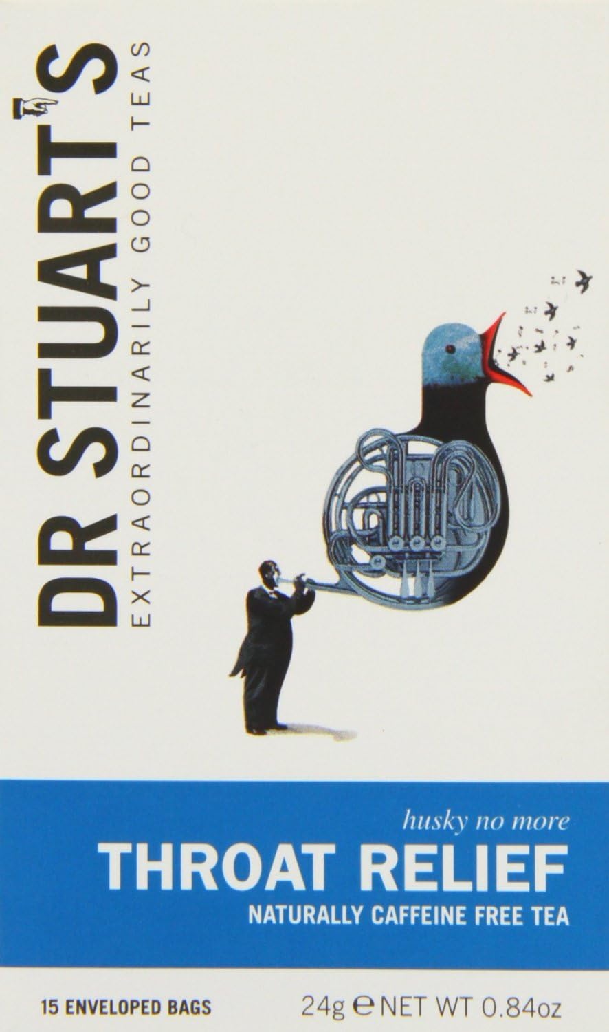 Dr Stuarts Throat Relief Herbal Tea Pack of 4