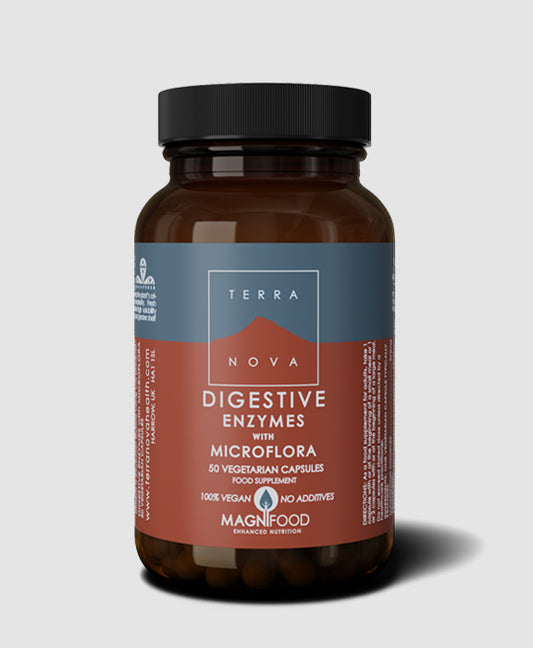 Terranova Digestive Enzyme with Microflora - 50 Vegicaps