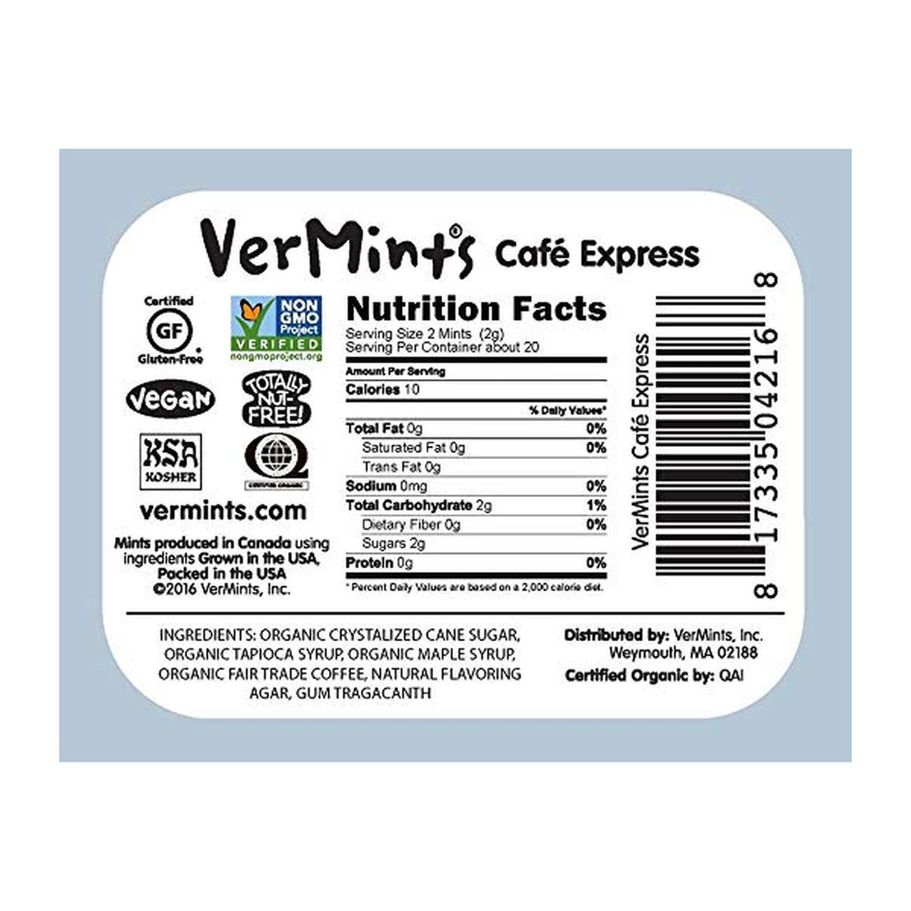 VerMints Organic Pastilles - Cafe Express 40g