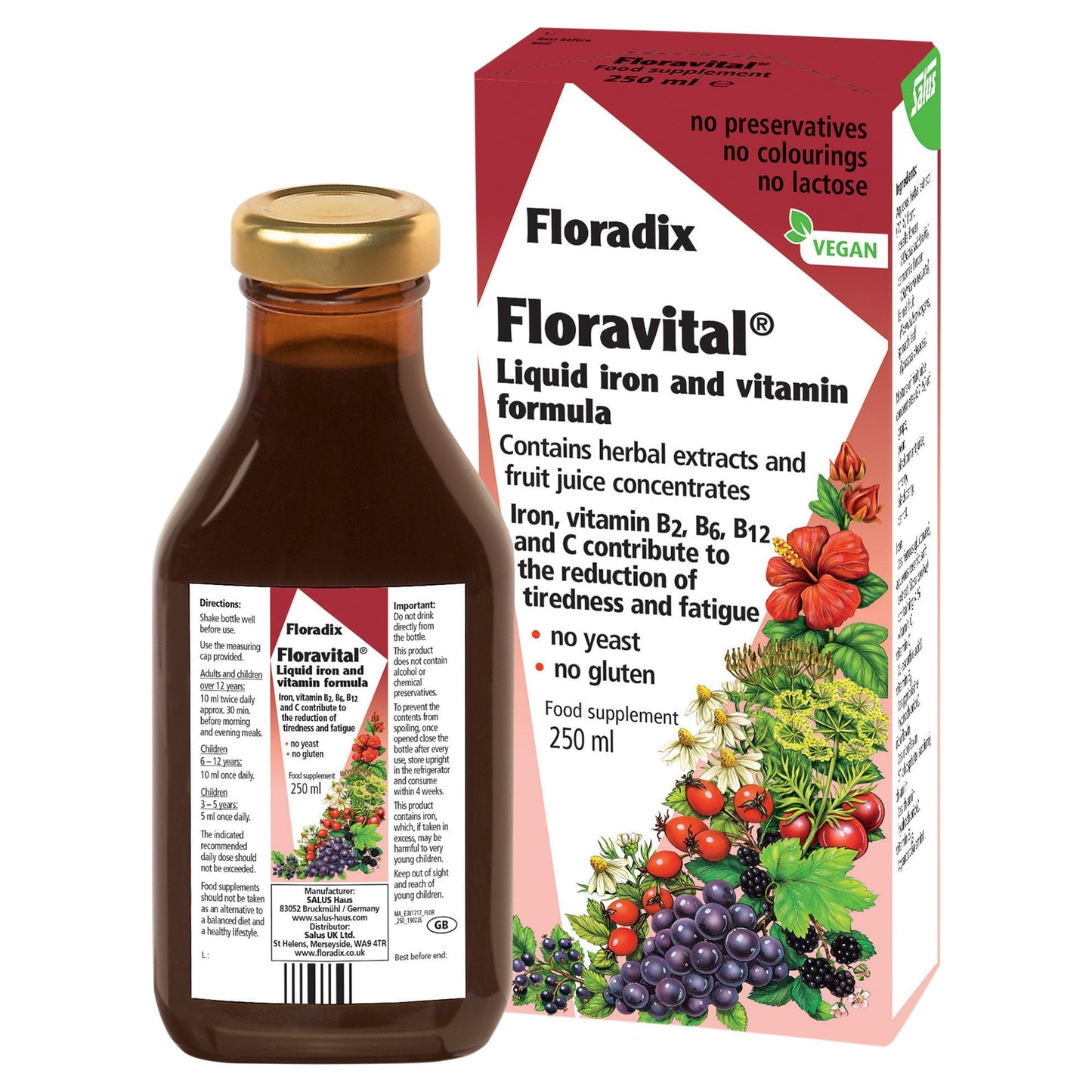 Floravital Liquid Iron and Vitamin Formula 250ml