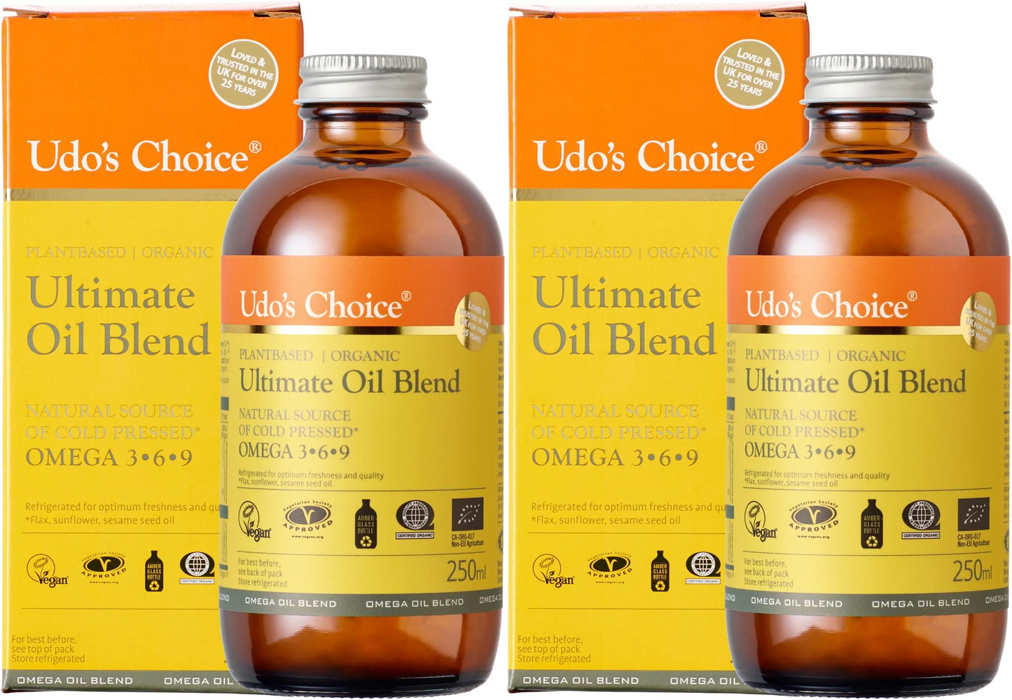 Udo's Choice Oil 250ml Pack of 2 (2 x 250ml) ****Clearance sale Best Before 28/10/2023**