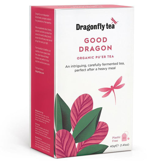 Dragonfly Tea Organic Good Dragon Pu'er Tea - 20 Sachets