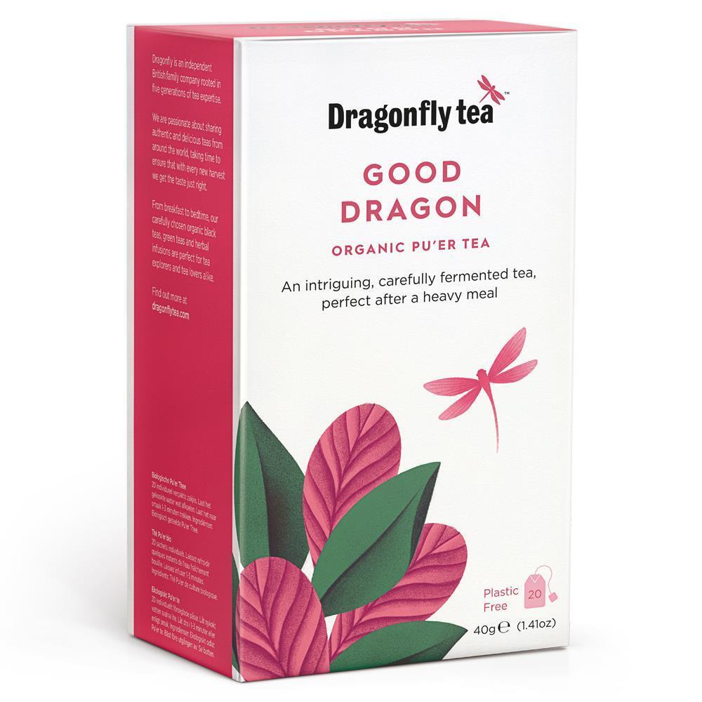 Dragonfly Tea Organic Good Dragon Pu'er Tea - 20 Sachets