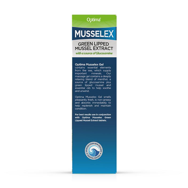 Optima Musselflex (Musselex) Gel Green Lipped Mussel Extract with Glucosamine (PACK of 6)