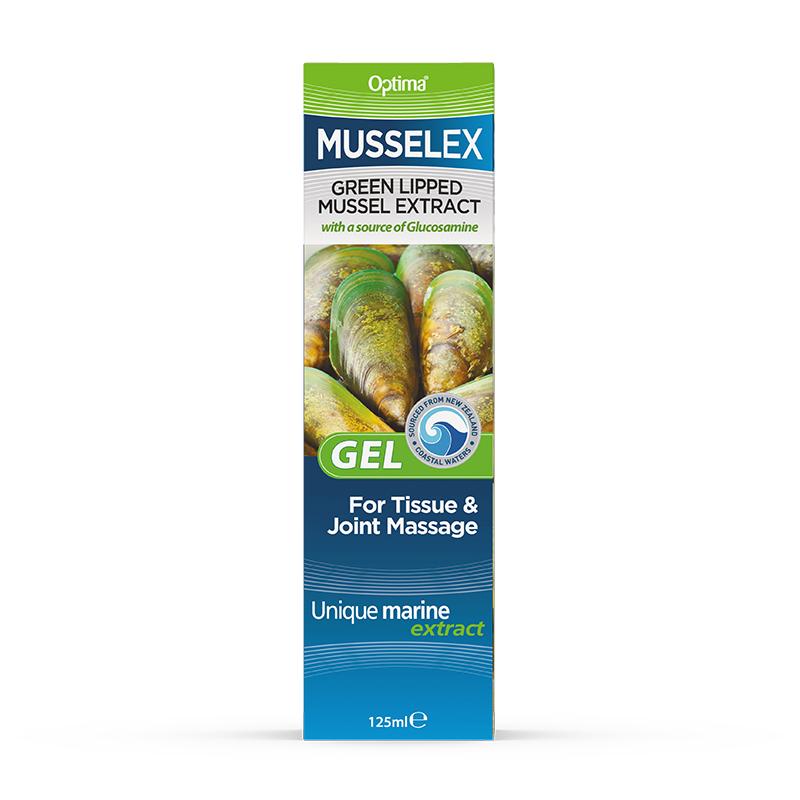 Optima Musselflex (Musselex) Gel Green Lipped Mussel Extract with Glucosamine (PACK of 6)