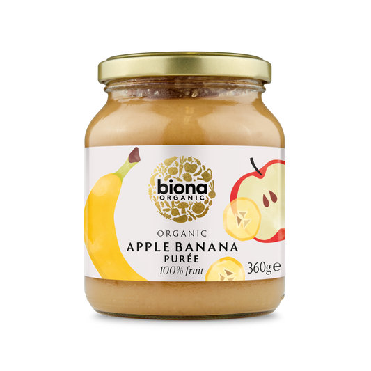 Biona Organic Apple & Banana Puree No added sugar 360g Pack of 4