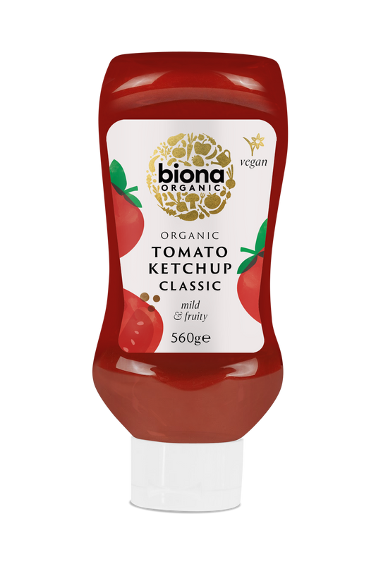 Biona Organic Ketchup Classic Squeezy 560g Pack of 4