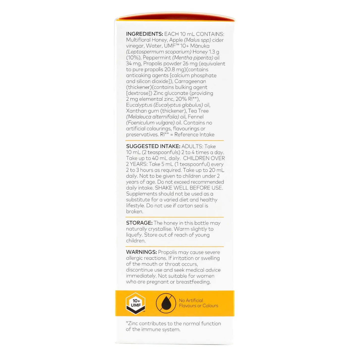 Comvita Soothing Immune Support Manuka Honey & Propolis Elixir 200ml