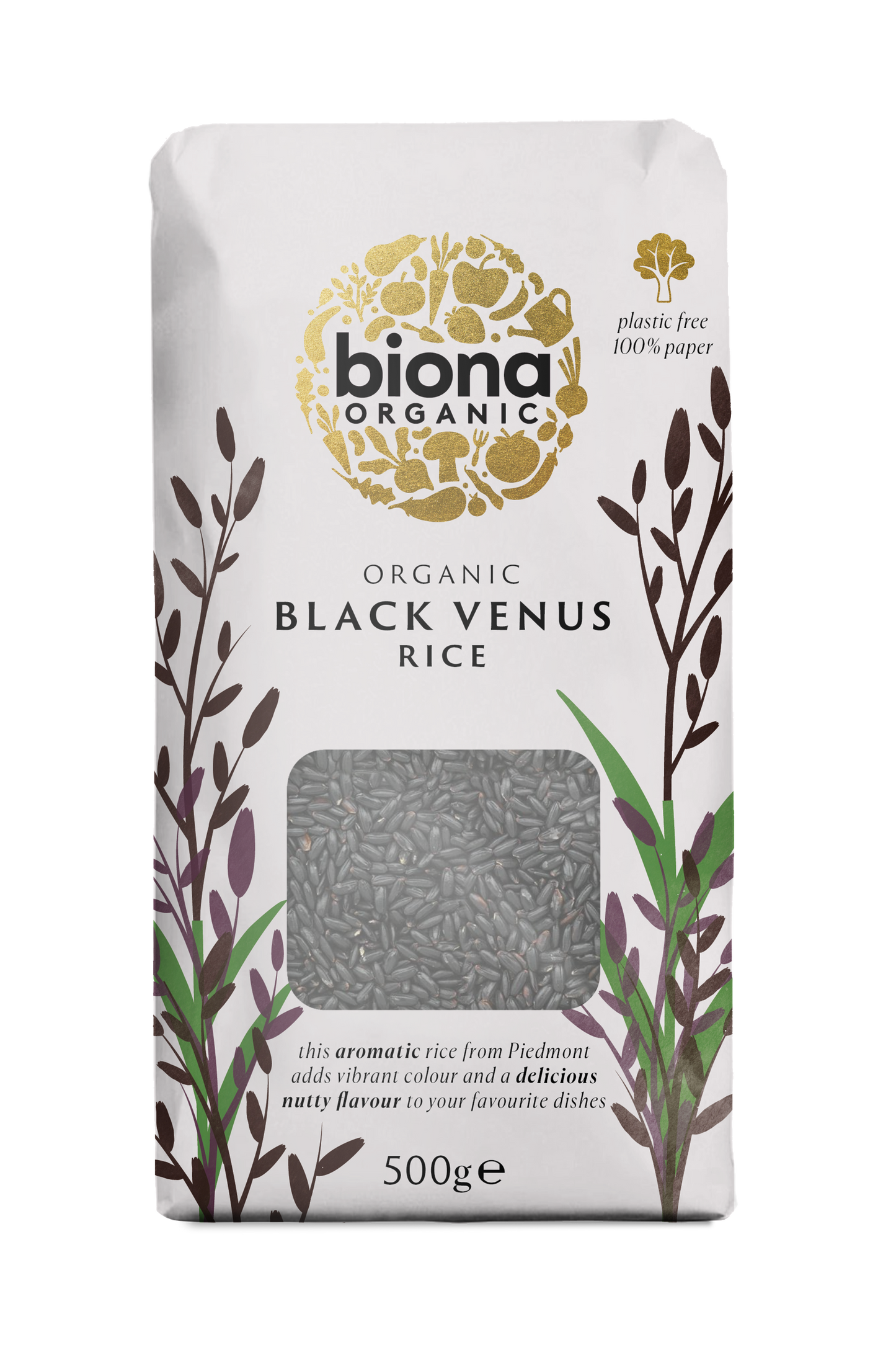 Biona Organic Black Venus Piedmont Rice 500g Pack of 4