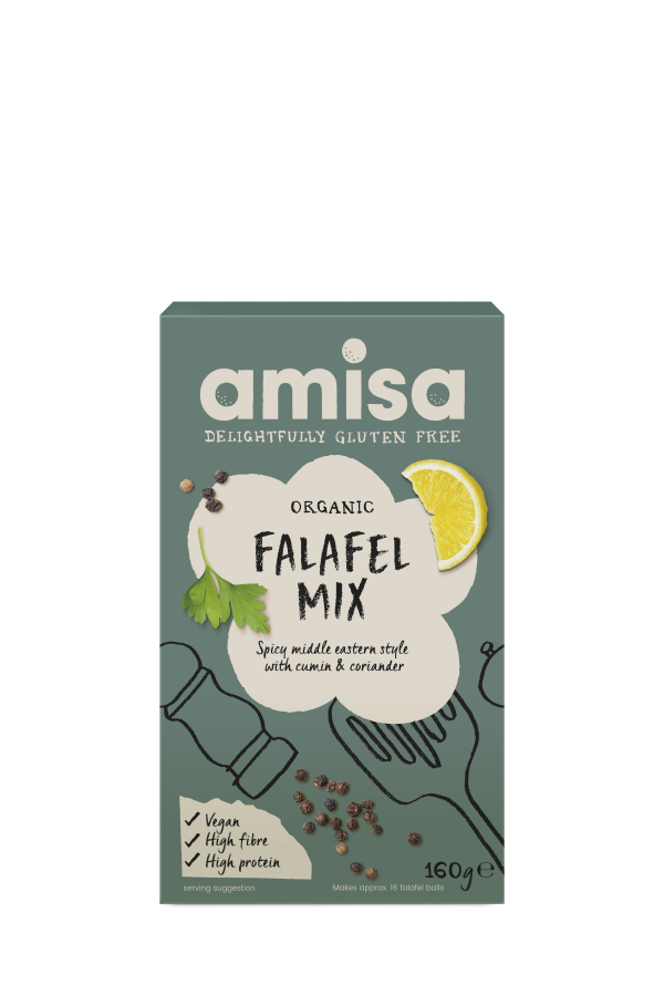 Amisa Organic Gluten Free Falafel Mix 160g Pack of 4