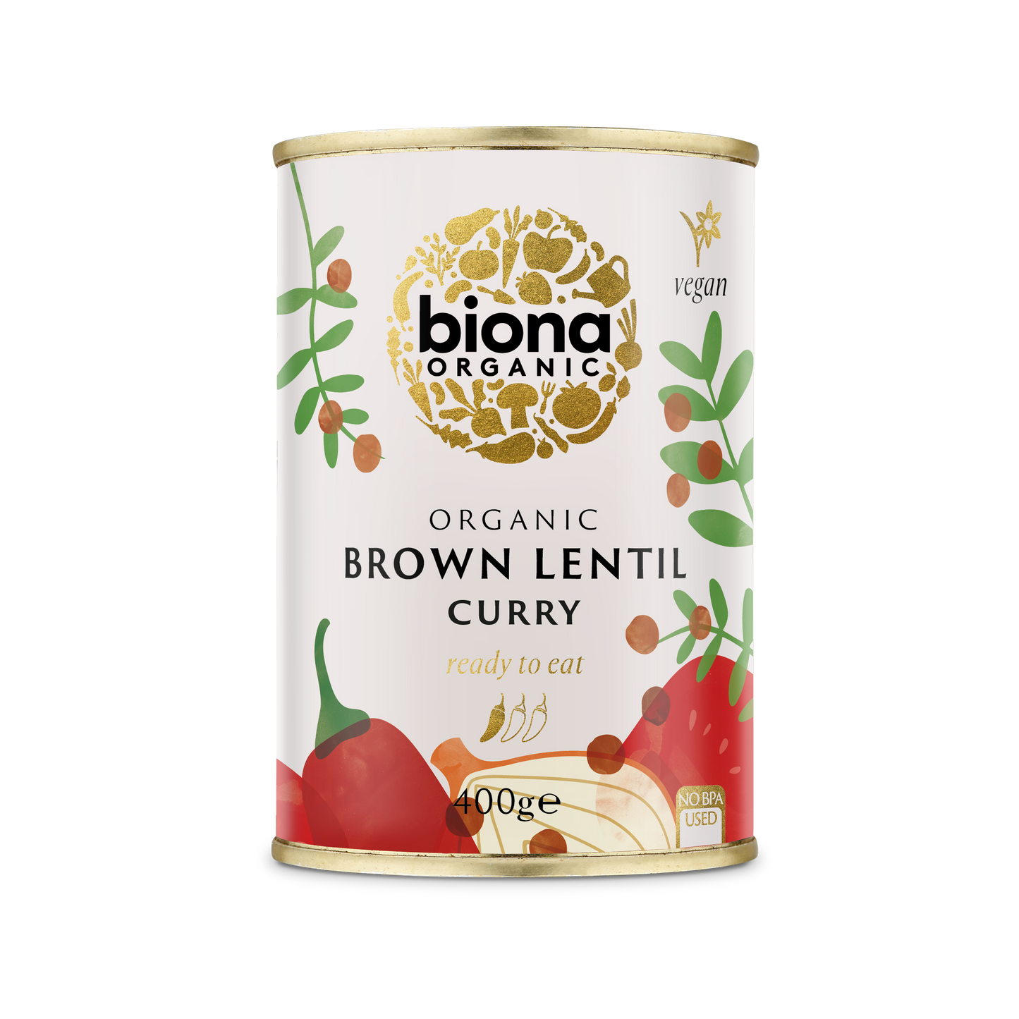 Biona Organic Brown Lentil Curry 400g - Pack of 6