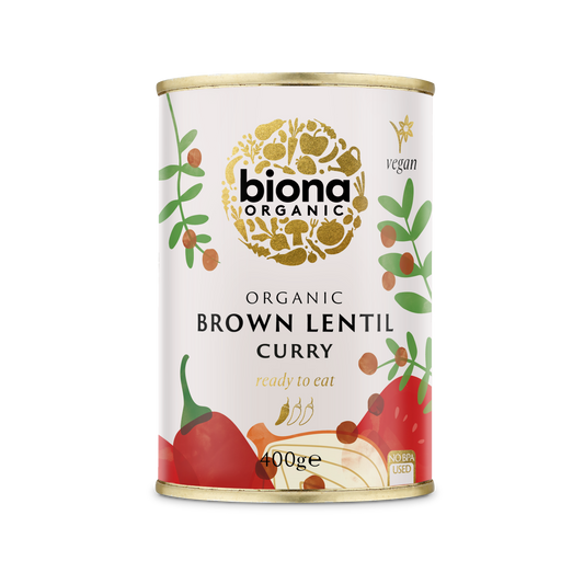 Biona Organic Brown Lentil Curry 400g - Pack of 6