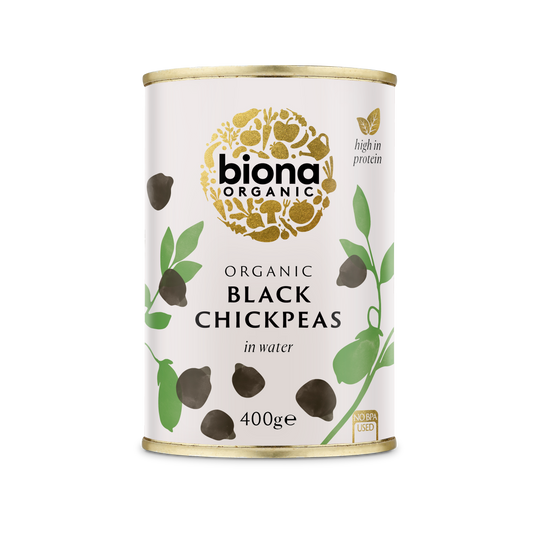 Biona Organic Black Chickpeas 400g pack of 3