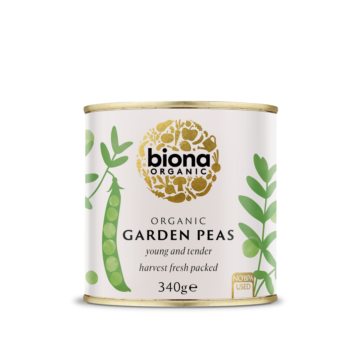Biona Organic Garden Peas 340g Pack of 6