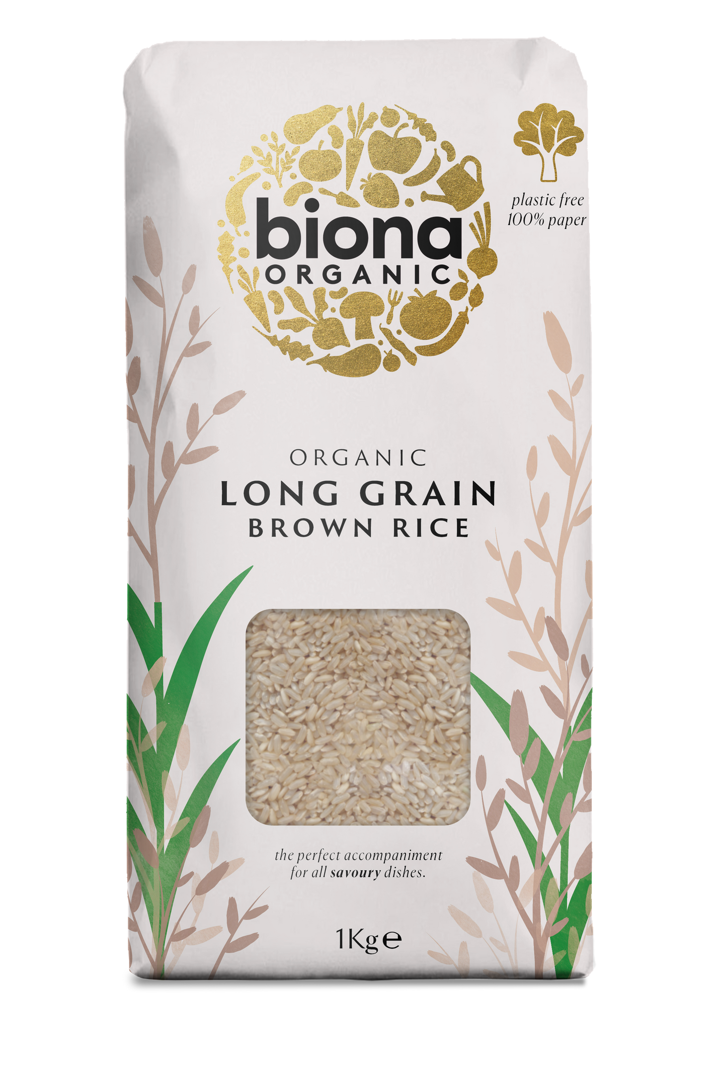 Biona Organic Long Grain Brown Rice 1kg Pack of 3