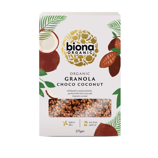 Biona Organic Choco Coconut Crunchy Granola 375g Pack of 2