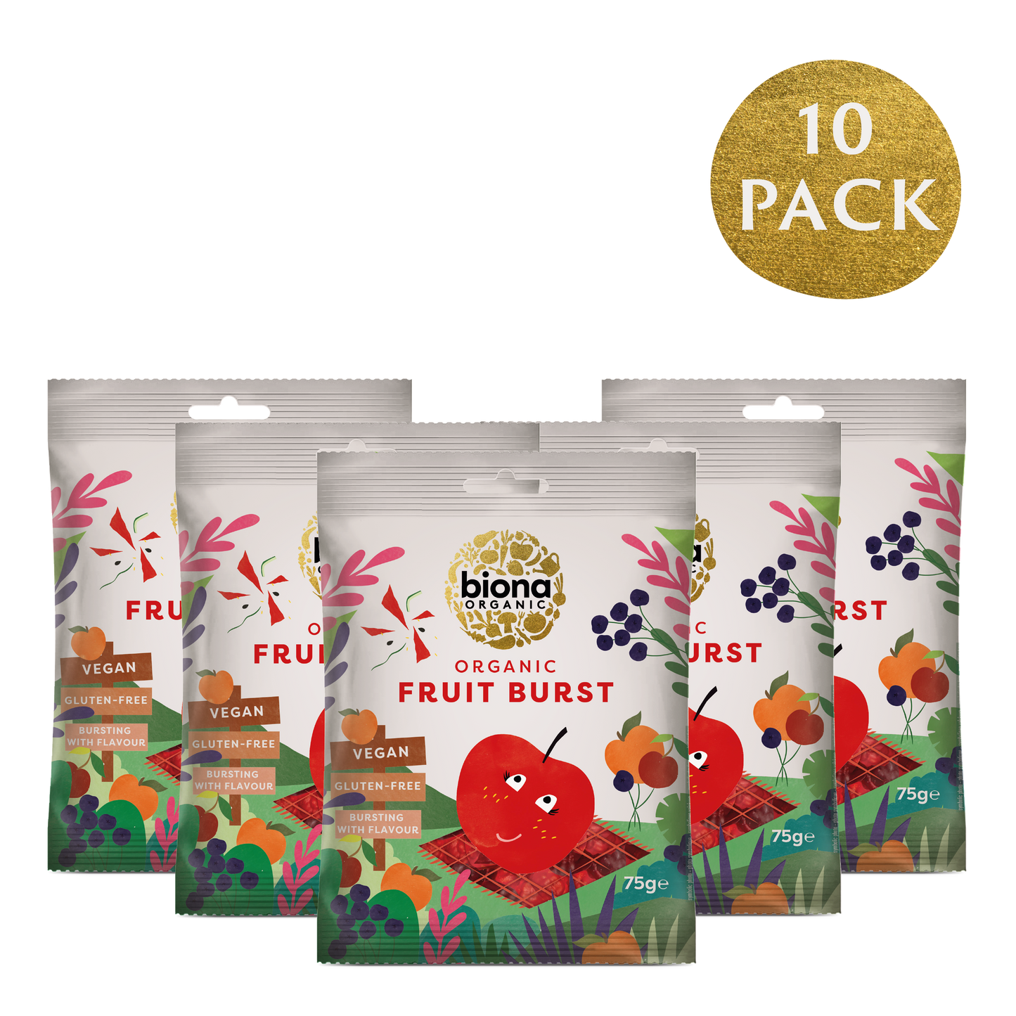 Biona Organic Fruit Burst 75g – 10 pack