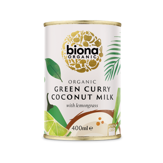 Biona Organic Green Curry Coconut Milk 400ml Pack of 6