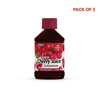 Optima Montmorency Sour Cherry Juice Concentrated 500ml - (PACK OF 2 = 1000ML)
