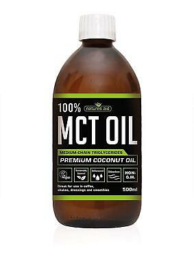Natures Aid 100% MCT Oil 100% Pure and Natural Coconut Oil 500ml
