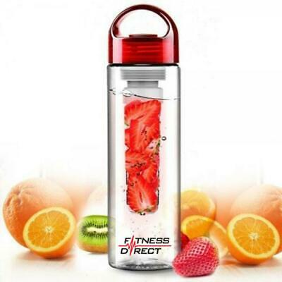 Fruit Infuser Water Bottle Sports Fruit Infusing Health Juice BPA Free - RED