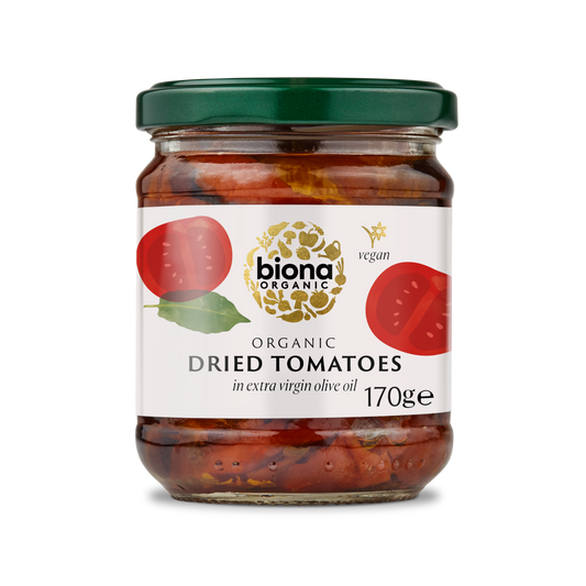 Biona Organic Dried Tomatoes in Extra Virgin Olive Oil 170g Pack of 4
