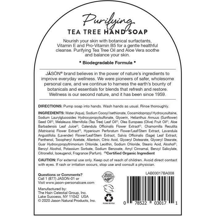 Jason Purifying Tea Tree Pure Natural Hand Soap 473ml