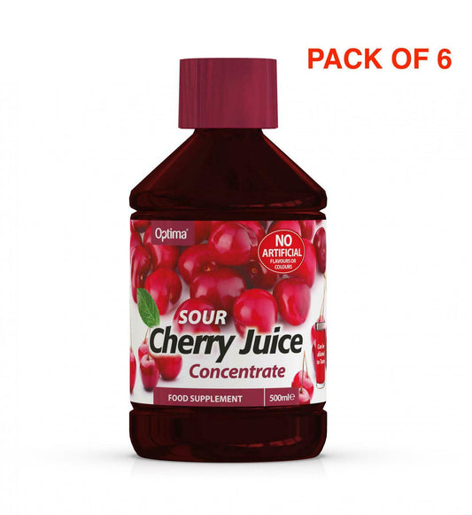 Optima Sour Cherry Juice Concentrated 500ml - (PACK OF 6)