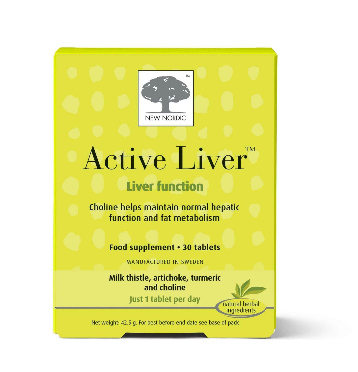 New Nordic Active Liver 30 Tablets Food Supplement