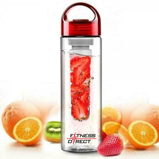 Fruit Infuser Water Bottle Sports Fruit Infusing Health Juice  BPA Free - RED