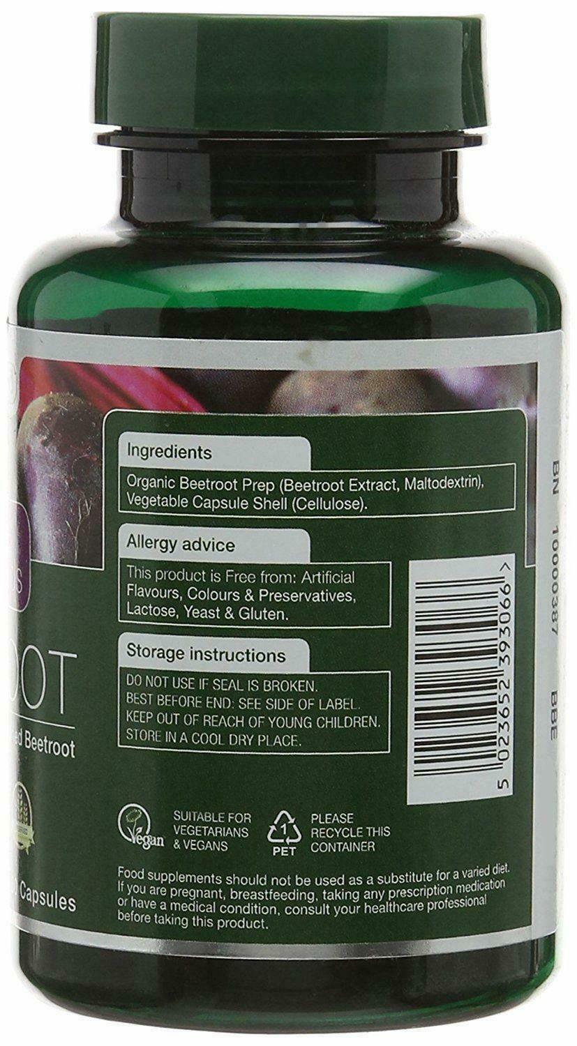 Natures Aid Organic Beetroot Extact 60 Vegan Capsules PACK OF 2 = 120 Capsules