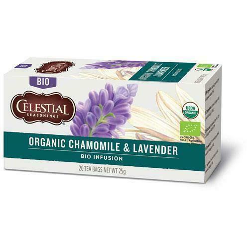 Celestial Seasonings Organic Chamomile Lavender Tea 20 Bags (PACK OF 6) Herbal