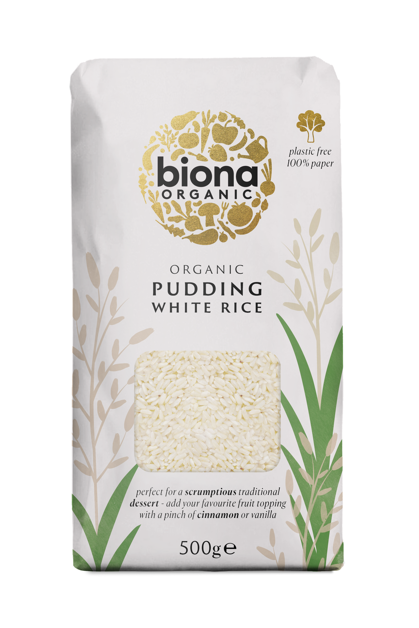 Biona Organic Pudding Rice 500g Pack of 4