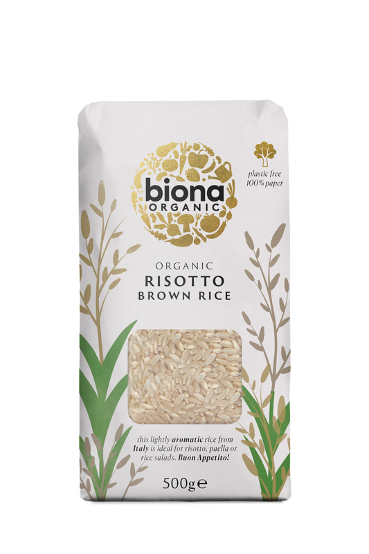 Biona Organic Brown Risotto Rice - 500g Pack of 6