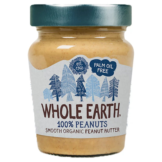 Whole Earth Smooth Organic Peanut Butter 227g Pack of 4
