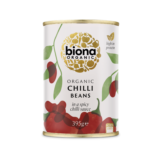 Biona Organic Red Kidney Chilli Beans 395g Pack of 6
