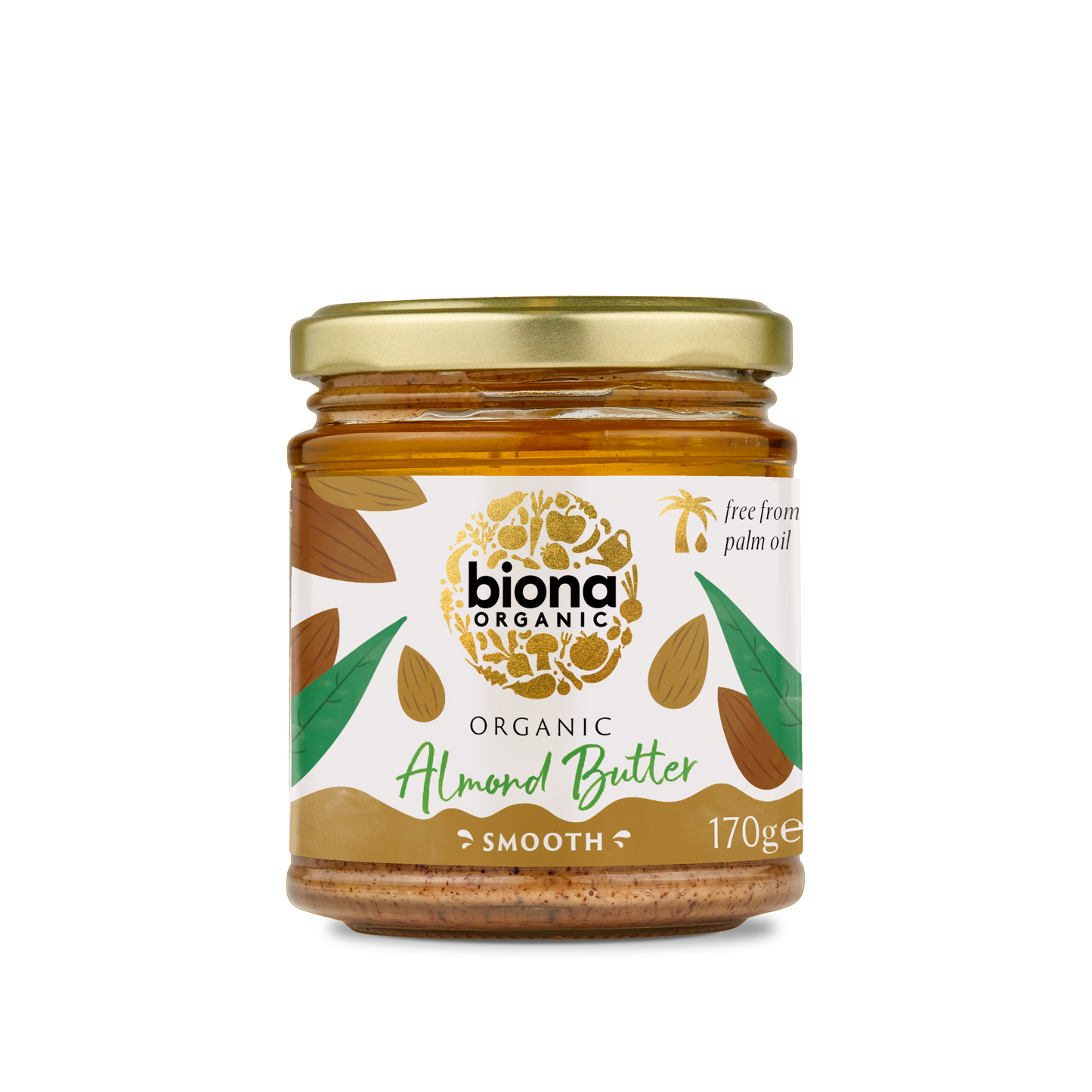 Biona Organic Almond Butter Smooth 170g Pack of 4