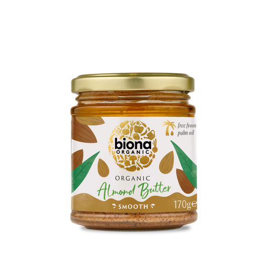 Biona Organic Almond Butter Smooth 170g Pack of 4