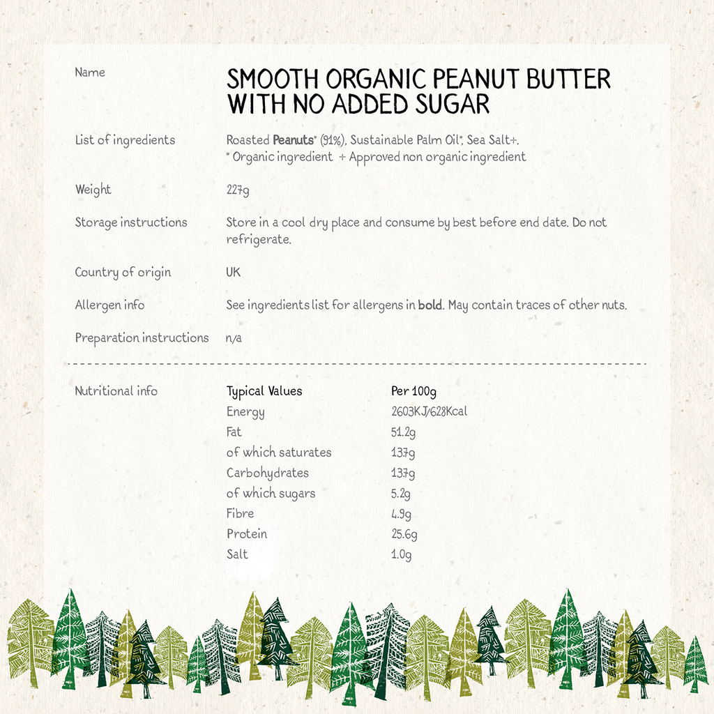 Whole Earth Smooth Organic Peanut Butter 227g Pack of 4