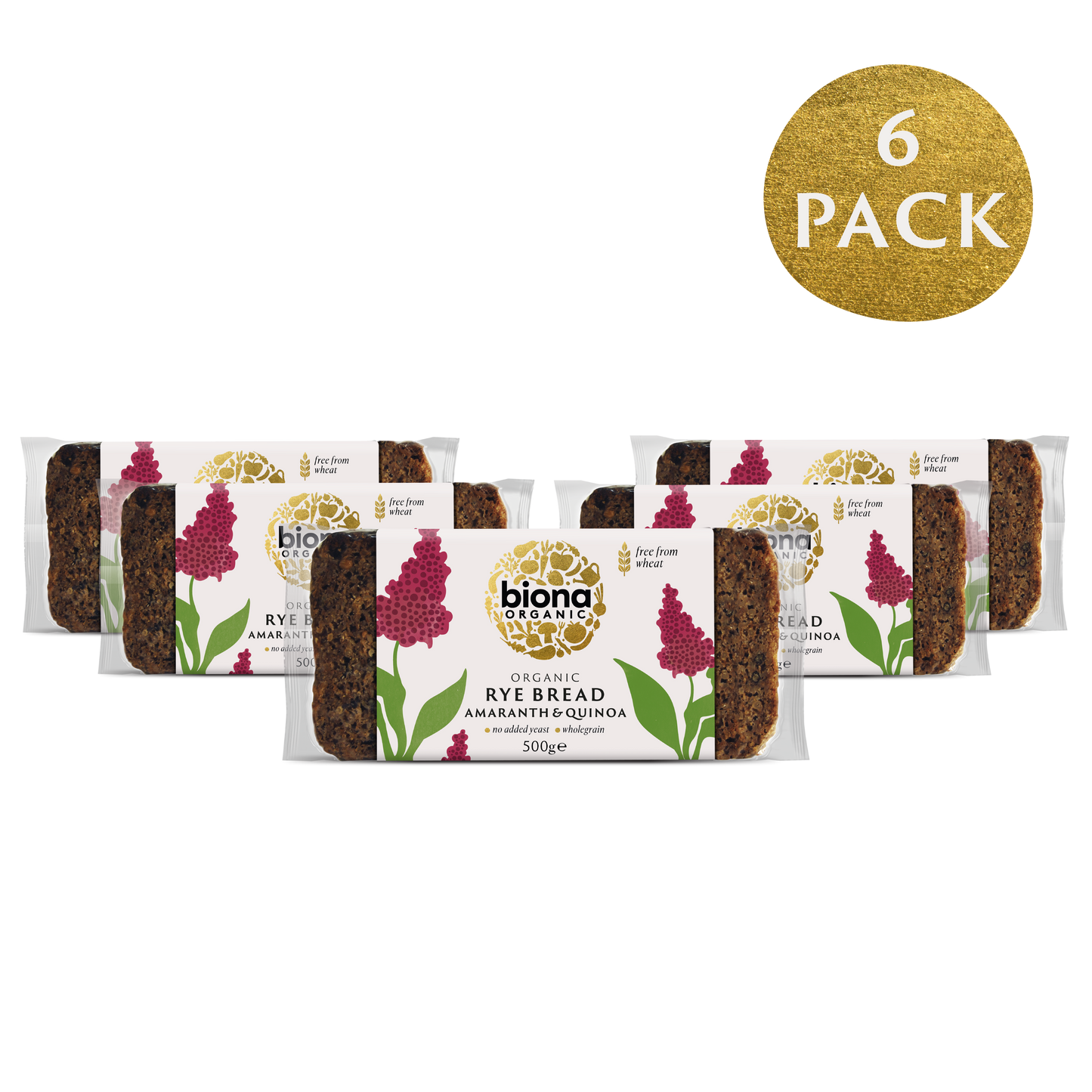 Biona Organic Rye Bread – Amaranth & Quinoa – 6 pack