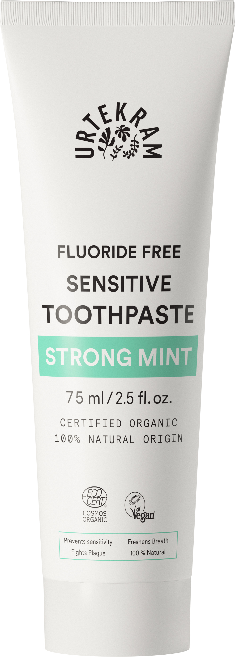 Urtekram Bio9 Toothpaste Strong Mint (Sensitive) 75ml -Pack of 4
