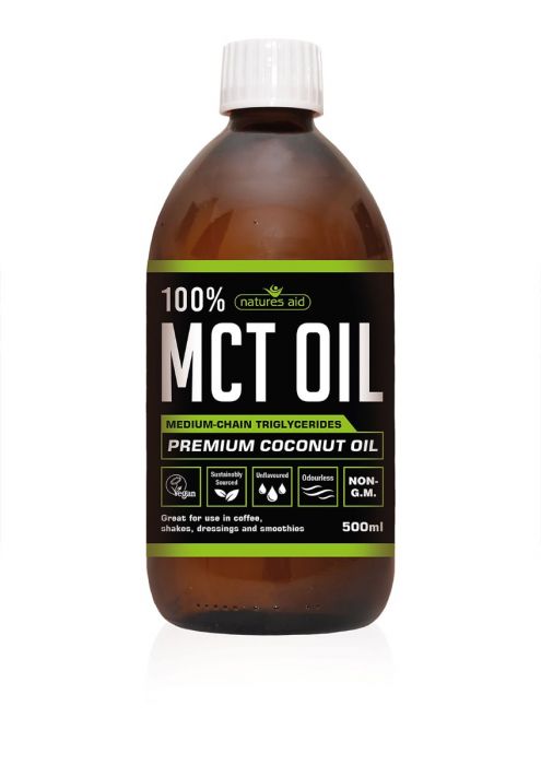 Natures Aid 100% Pure MCT Premium Coconut Oil 500ml