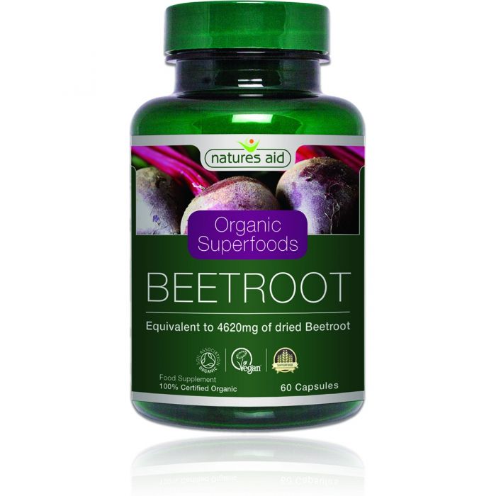 Natures Aid Organic Superfoods Beetroot 60 Vegan Capsules