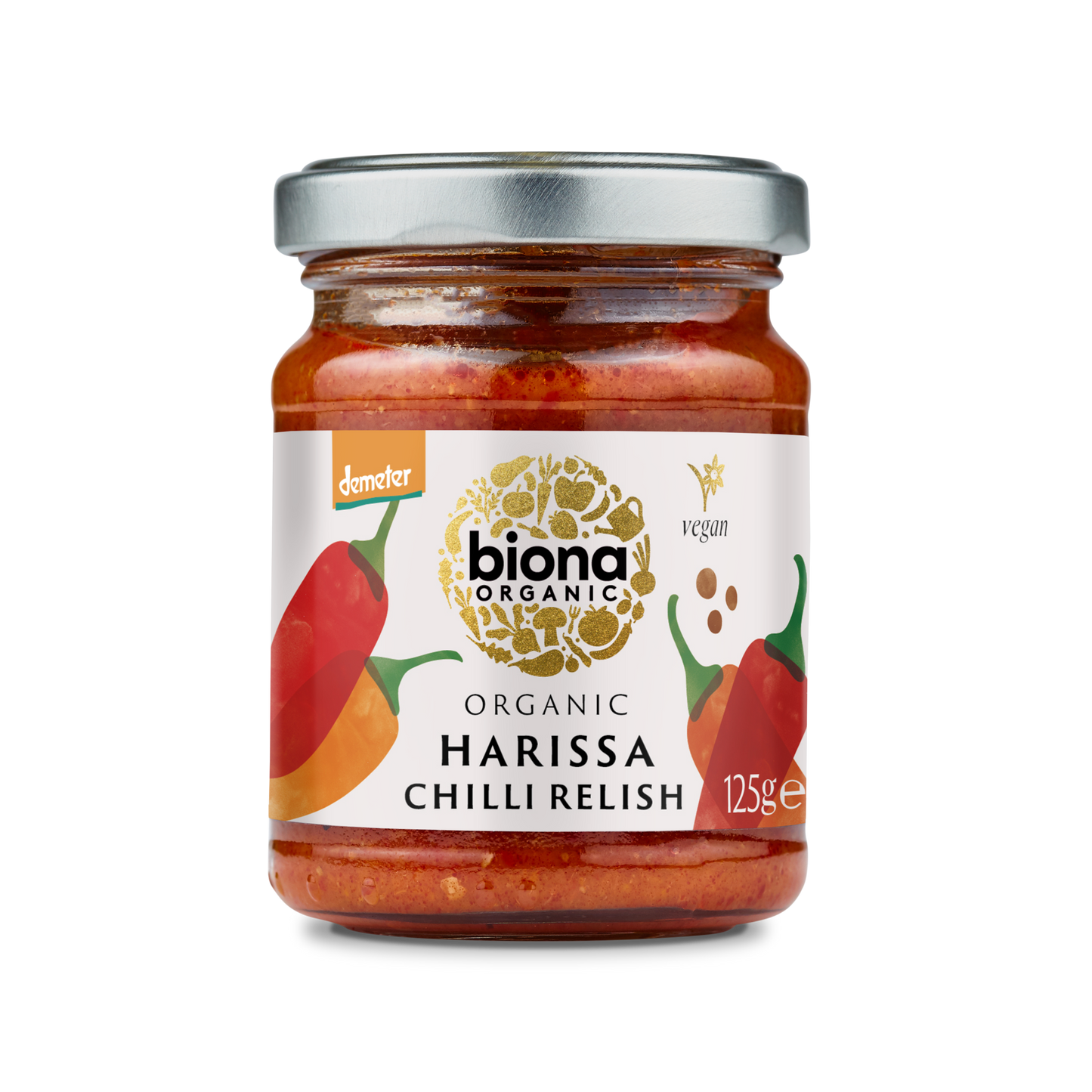 Biona Organic Harissa Chilli Relish 125g Pack of 4